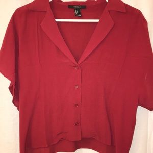 Cute button up crop top